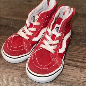 Vans Kids Red High-Top Sneakers